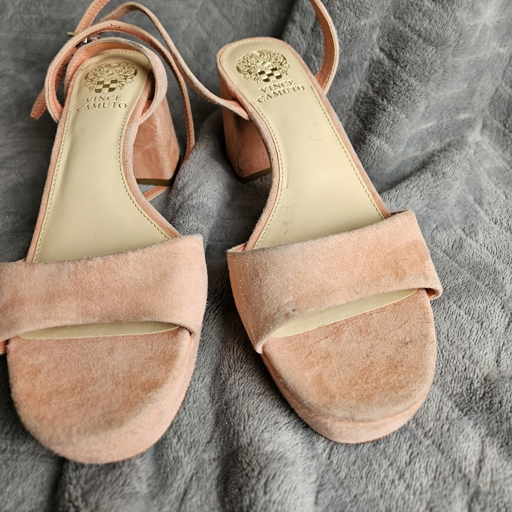 Vince Camuto Women's Pink Suede Sandals